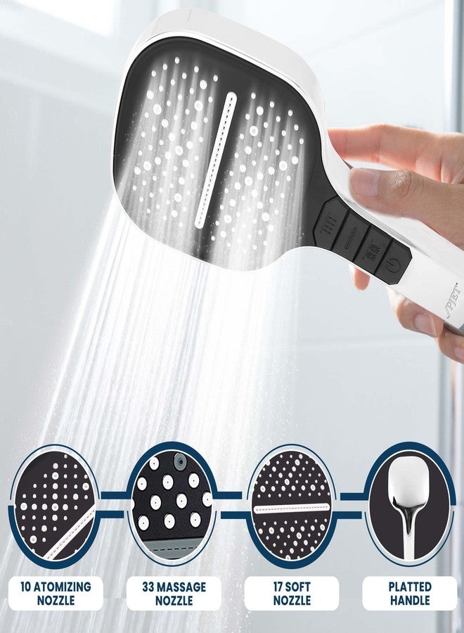 PJET Hand Shower for Bath | Multifunctional 7 Mode Bathroom Shower | Silicone Bathroom Hand Shower | Easy Mode Switching | Durable Handheld Shower Set - Chrome - Image 5